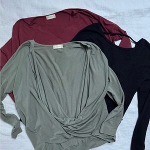 Bundle of 3 Long Sleeve Shirts Size S